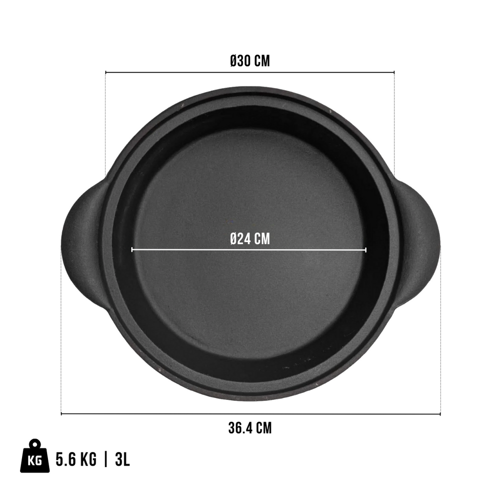 Tagine en fonte Blackwell - Noir ø 30 cm / 3 litres - sans revêtement antiadhésif