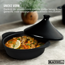 Tagine en fonte Blackwell - Noir ø 30 cm / 3 litres - sans revêtement antiadhésif