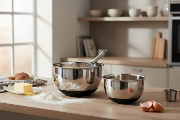 Ensemble de bols a mélanger Cookinglife - ø 16,7 cm / 20,5 cm - 2 pièces