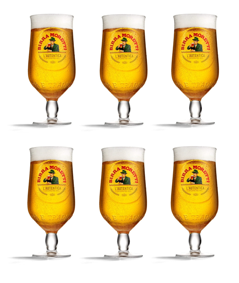 Verres à bière Birra Moretti 250 ml - 6 pièces