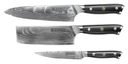 Blackwell Knife Set (Couteau de chef + Couteau à légumes + Couteau de bureau) - Style japonais - Acier damassé 67 couches - VG10 - 3 pièces