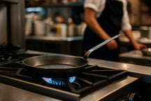 Blackwell poêle acier embouti type lyonnaise Ø 24 cm – sans revêtement antiadhésif