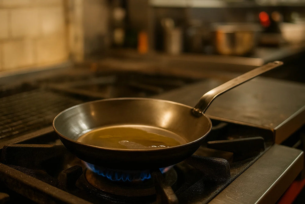 Blackwell poêle acier embouti type lyonnaise Ø 28 cm – sans revêtement antiadhésif