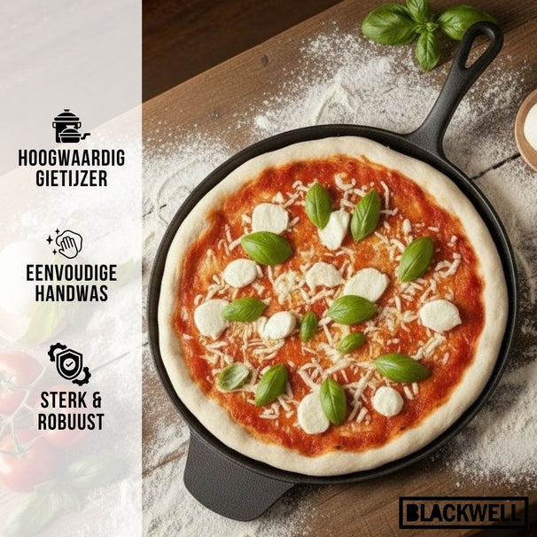 Blackwell Poêle à pizza en fonte Fonte ø 30 cm