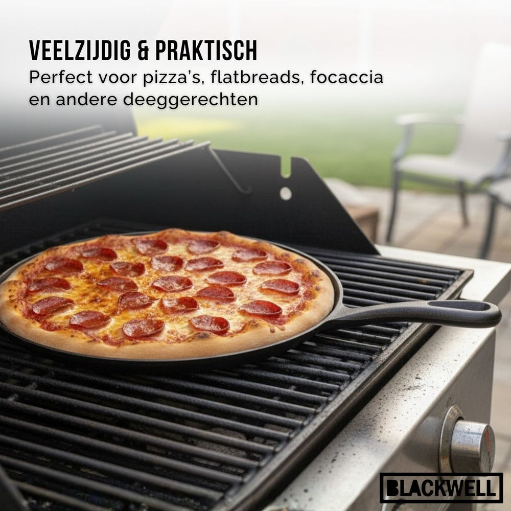 Blackwell Poêle à pizza en fonte Fonte ø 30 cm