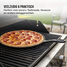 Blackwell Poêle à pizza en fonte Fonte ø 30 cm