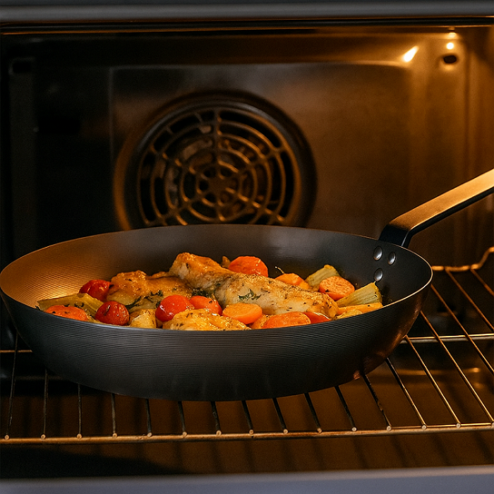 Blackwell Koekenpannenset Carbon Staal ø 24 & 28 cm - zonder anti-aanbaklaag