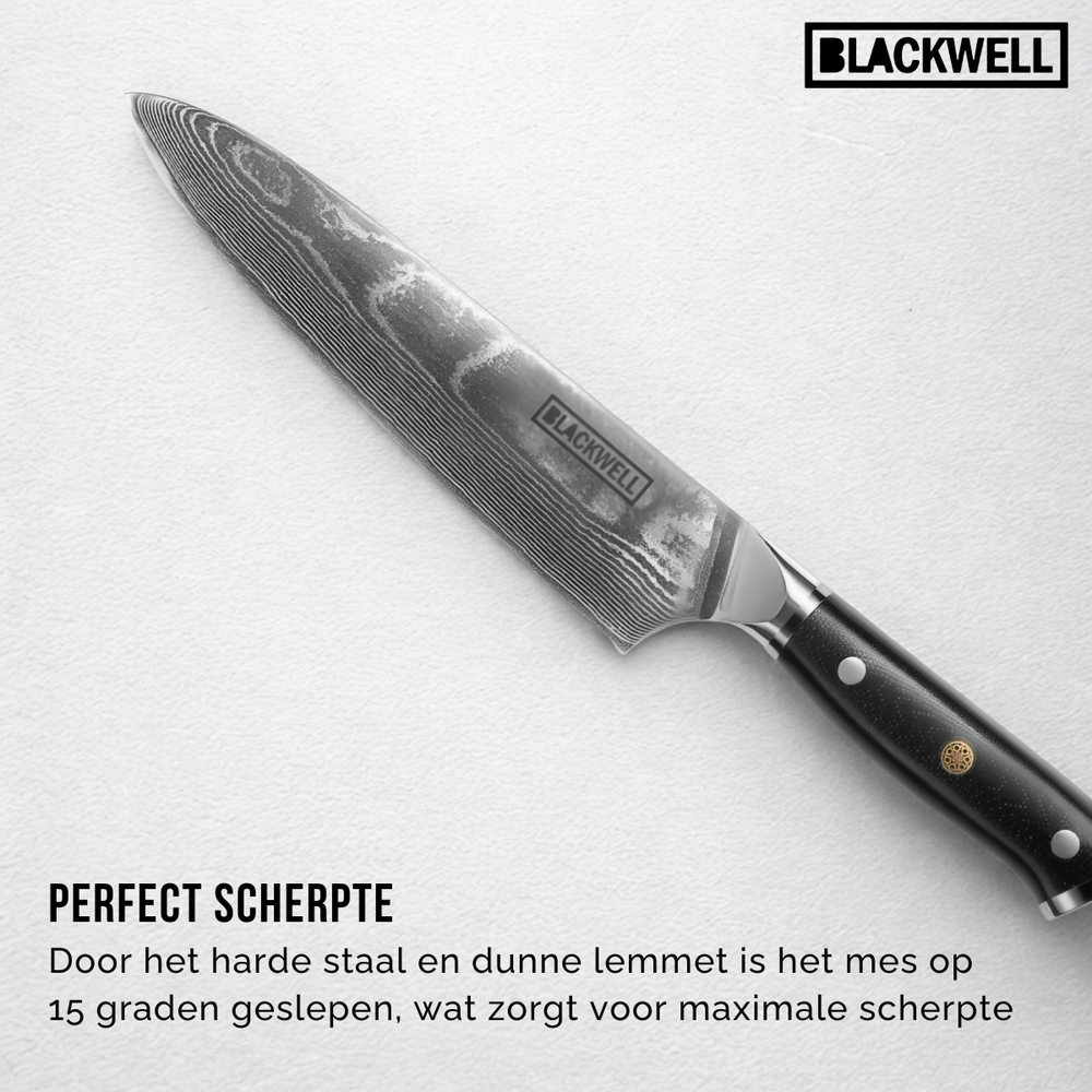 Couteau de chef Blackwell Damas - 34 cm