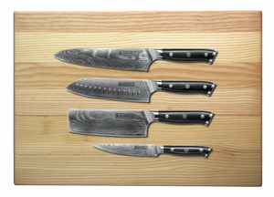 Coffret de 4 couteaux Blackwell Damas + Planche à découper Blackwell GRATUITE 50 x 40 x 4 cm