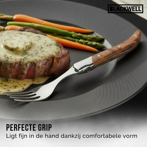 Fourchettes à steak Blackwell Laguiole - Bois de rose - 6 pièces