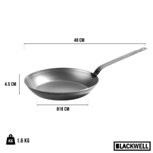 Blackwell poêle acier embouti type lyonnaise Ø 24 cm – sans revêtement antiadhésif