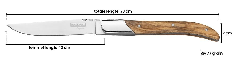 Couteaux à steak Blackwell Laguiole - Bois d'olivier - 6 pièces