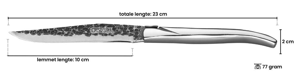 Couteaux à steak Blackwell Laguiole - Brut noir - Acier inoxydable - 6 pièces