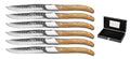 Couteaux à steak Blackwell Laguiole - Brut Noir - Bois d'olivier - 6 pièces