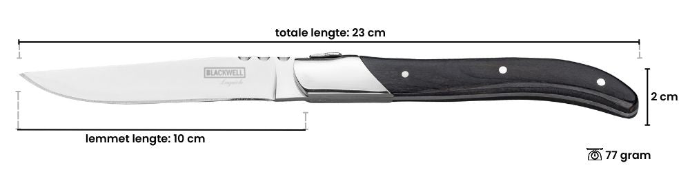 Couverts à steak Blackwell Laguiole - Couteaux à steak & Fourchettes à steak - Bois de pakkahout - 12 pièces