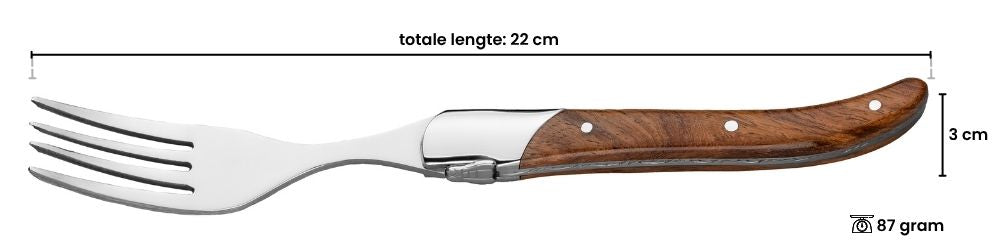 Couverts à steak Blackwell Laguiole - Couteaux à steak & Fourchettes à steak - Bois de rose - 12 pièces