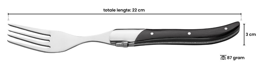 Couverts à steak Blackwell Laguiole - Couteaux à steak & Fourchettes à steak - Bois de pakkahout - 12 pièces