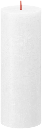 Bougie cylindrique rustique Bolsius Cloudy White - 19 cm / ø 7 cm