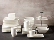 BonBistro Sous-assiette Yong Squito 30 x 30 cm - Blanc - 2 pièces