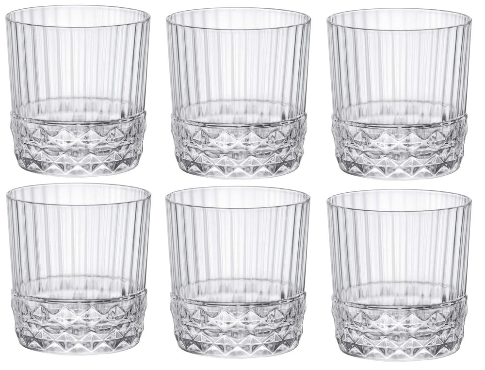 Verres à cocktail / Verres à whisky / Verres à eau America 20's 380 ml - Lot de 6