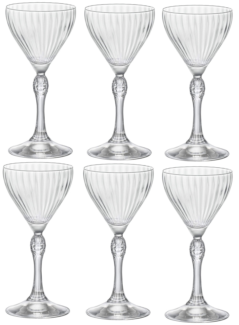 Verres à liqueur Bormioli Rocco America des années 20, 140 ml - Lot de 6