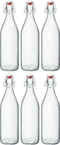 Bouteilles Bormioli Rocco Swing-top / Bouteilles Weck Giara - Transparent - 1 litre - 6 pièces