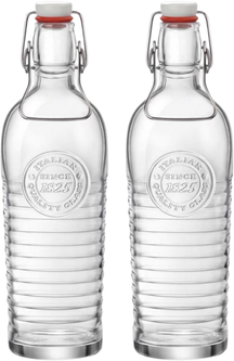 Bouteilles Bormioli Rocco Swing-top / Bouteilles Weck Officina 1825 - Transparent - 1,2 litres - 2 pièces