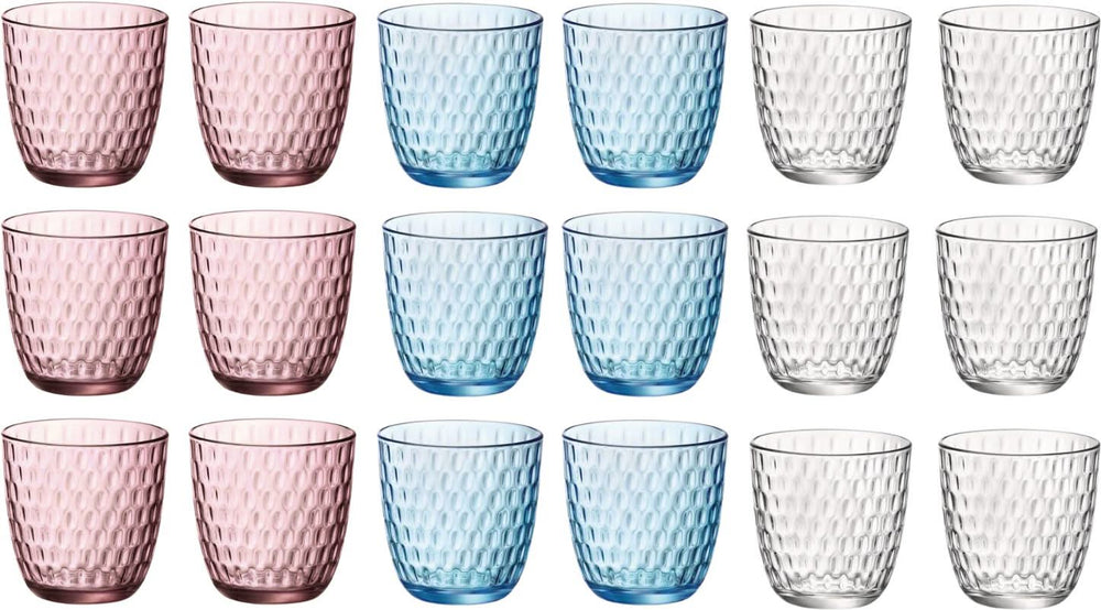 Bormioli Rocco Set de Verres Colorés Serrure - 18 pièces