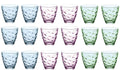 Bormioli Rocco Set de verres Flora couleurs - 250 ml - 18 pièces