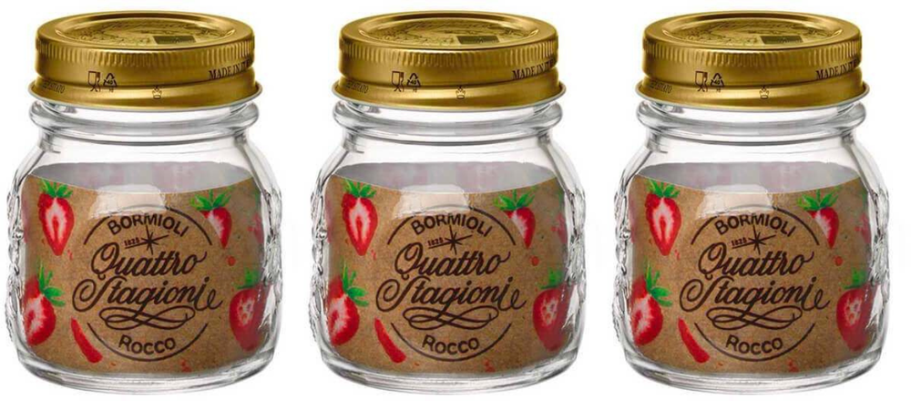Bormioli Rocco Weckjars Quattro Stagioni - ø 8,5 cm / 250 ml - 3 pièces
