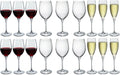 Bormioli Rocco Wine Glass Set Premium (Verres à vin et verres à champagne) - ensemble de 18 pièces