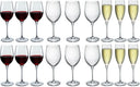 Bormioli Rocco Wine Glass Set Premium (Verres à vin et verres à champagne) - ensemble de 18 pièces