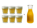 Ensemble de verres à eau Bormioli Rocco - Carafe - Rock Bar - 270 ml - 7 pièces