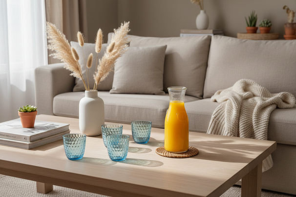 Bormioli Rocco Verres Slot Bleu 290 ml - 6 Pièces + Carafe Cookinglife 1 L