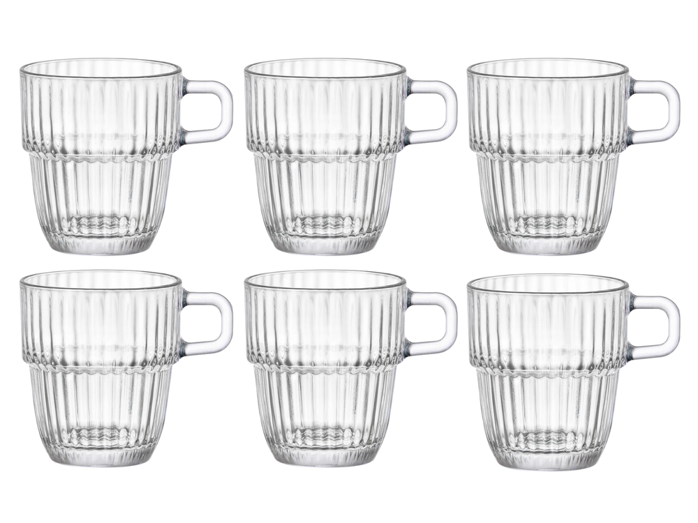 Set de tasses à café Bormioli Rocco - Avec anse - Barshine - 185ml - 6 pièces