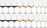 Bormioli Rocco Wine Glass Set Nexo (verres à vin rouge, verres à vin blanc et coupes à champagne) - Ensemble de 18 pièces