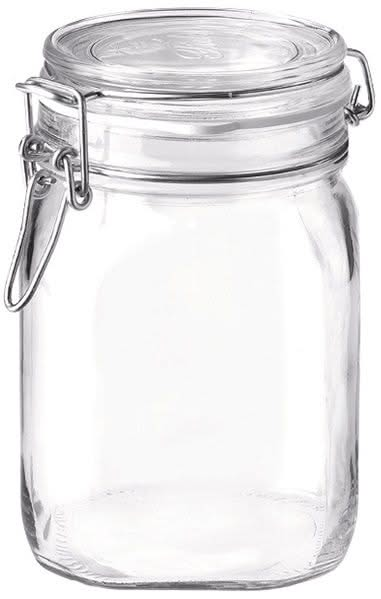 Bormioli Rocco Weckjars Fido - 11 x 11 cm / 1 litre - carré - 4 pièces