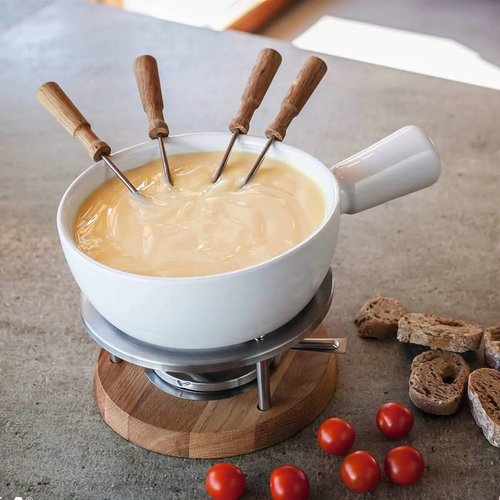 Ensemble à fondue Boska - 4 personnes - blanc