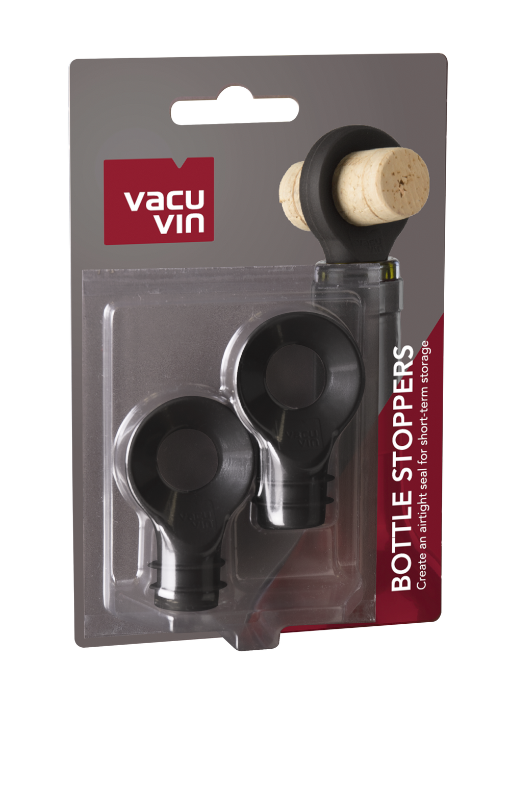 Bouchon de bouteille Vacu Vin - Noir - Lot de 2