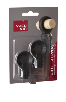 Bouchon de bouteille Vacu Vin - Noir - Lot de 2