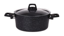 Kookpan met deksel - Black Speckle - Aluminium ø 20 cm / 2.7 liter - Geschikt voor alle warmtebronnen - standaard anti-aanbaklaag - Cookinglife