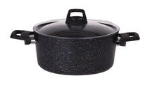 Batterie de casseroles 4 pièces Black Speckle - Aluminium - Casseroles ø 20, 22, 24 cm et casserole ø 18 cm - Compatible tous feux - Revêtement antiadhésif standard - Cookinglife