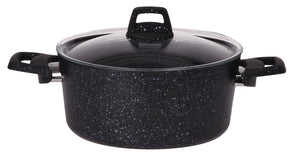Set de faitout Cookinglife - Faitout rond - Black Speckle - 3,5 L - 2 pièces