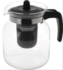 Cookinglife Theepot met Kunststof Theefilter - Borosilicaat Glas - 1.5 Liter