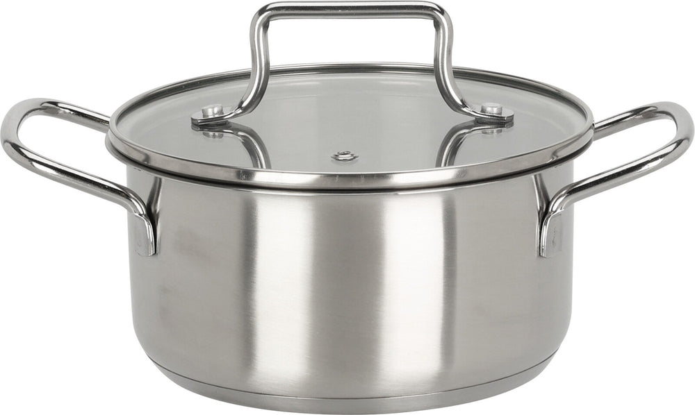 Cookinglife Pannenset 4-Delig RVS Kookpan ø 16, 18, 20 cm & Steelpan ø 16 - geschikt voor alle warmtebronnen