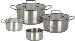 Set de casseroles Cookinglife - en inox - Essential Steel - Ø16-20cm - 4 pièces