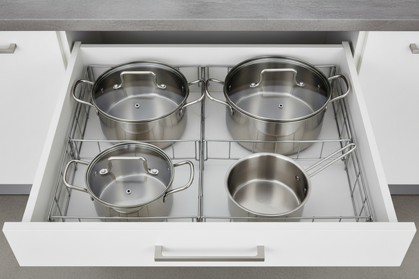 Batterie de cuisine Essential Steel 4 pièces - Acier inoxydable - Casseroles ø 16, 18, 20 cm et casserole ø 16 cm - Compatible toutes sources de chaleur - Cookinglife