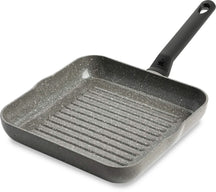 Poêle à griller en aluminium Granite BK - 26 x 26 cm - Revêtement antiadhésif céramique