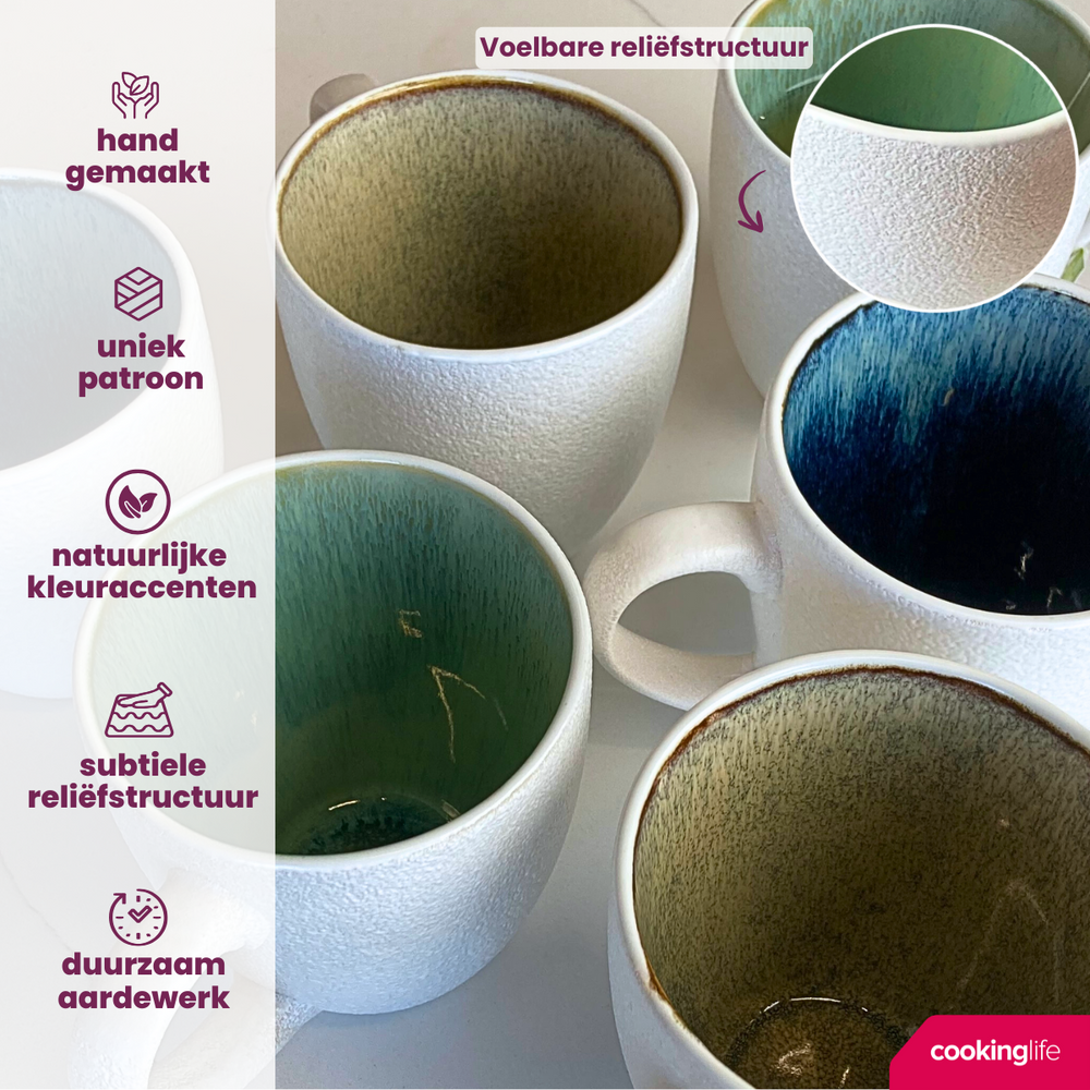 Mugs Cookinglife Belize 330 ml - 6 pièces