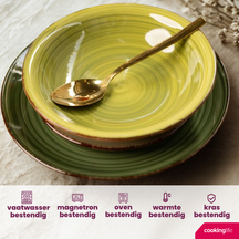 Assiettes profondes / Assiettes à pâtes Cookinglife Delice Vert ø 21 cm - 6 pièces